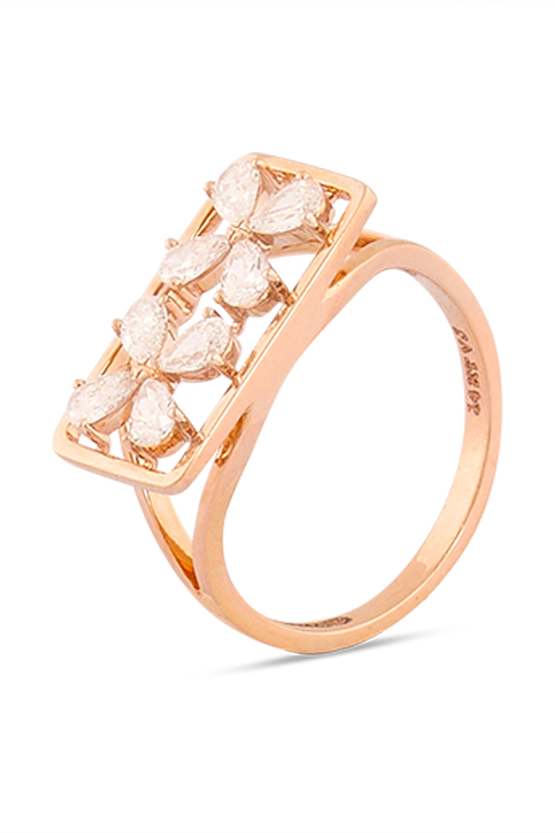 Bloom Frame Sparkle Ring