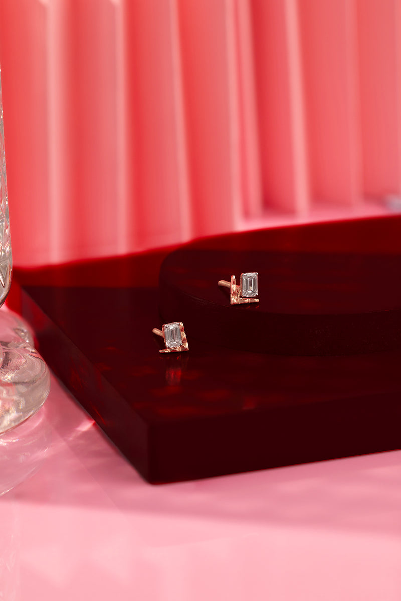 Emerald Spark Studs