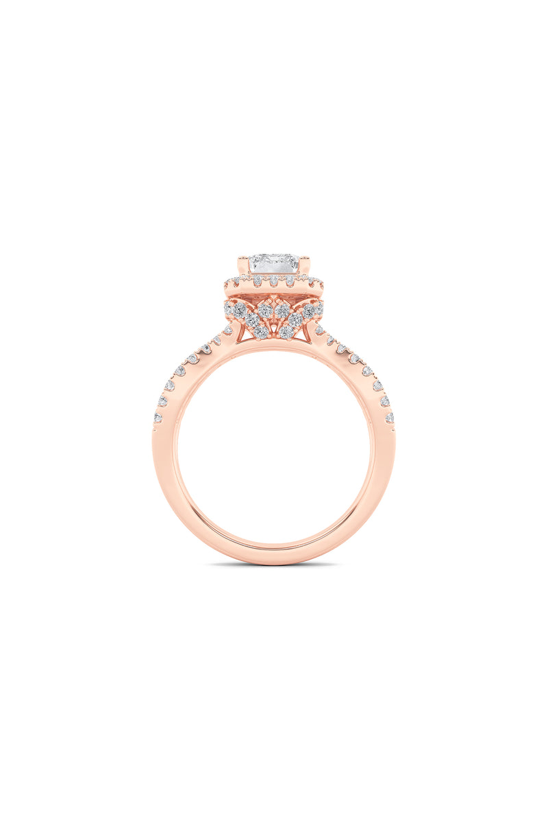 Heirloom Halo Solitaire Ring