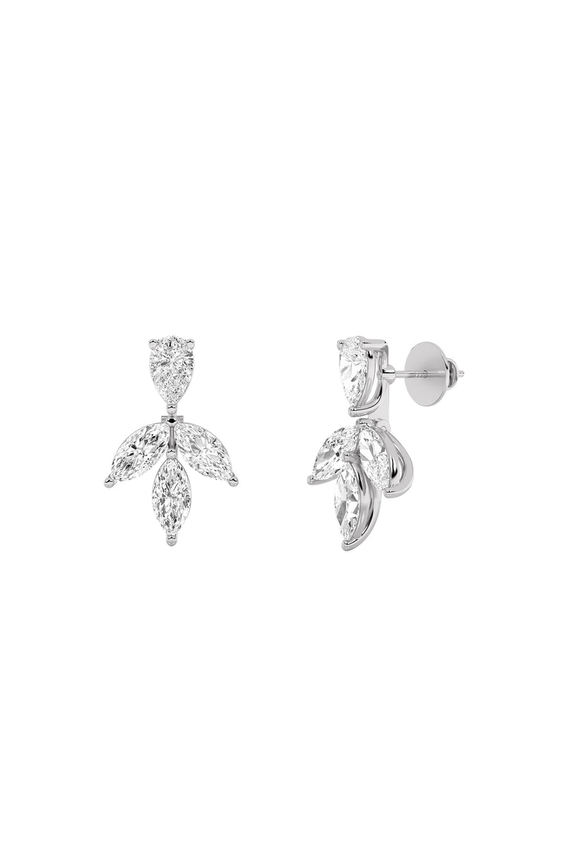 Botanical Drop Diamond Studs