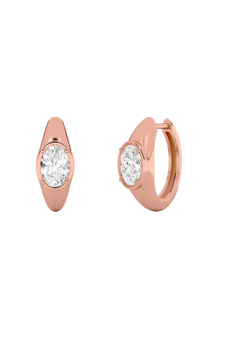 Chic Oval Hoop Earrings