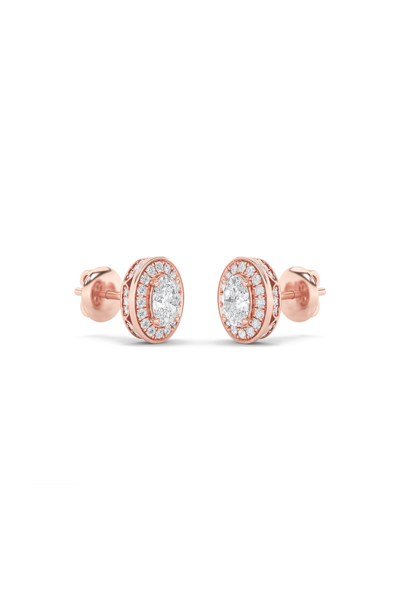 Eternal Oval Halo Studs