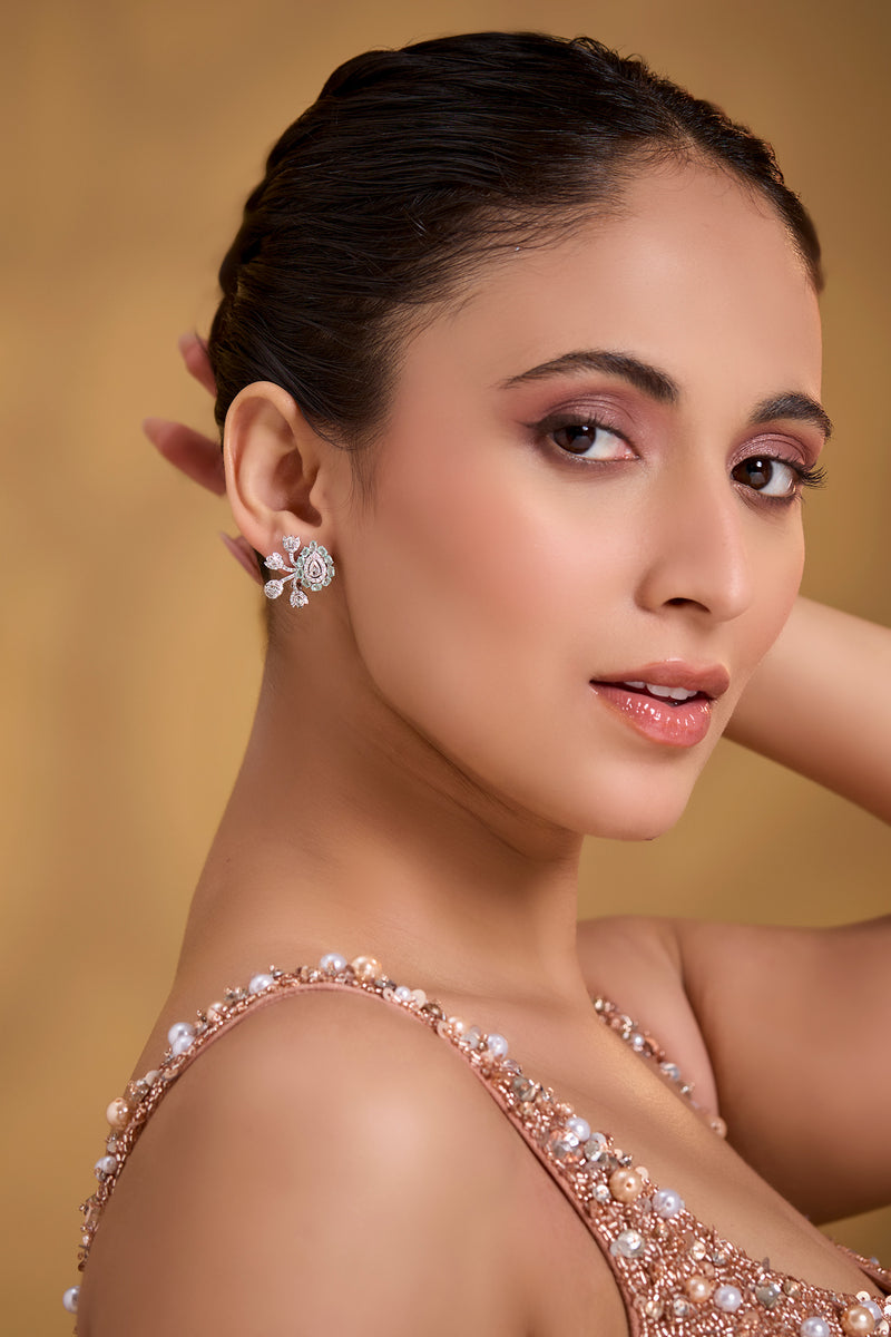 Heritage Floral Polki Earrings