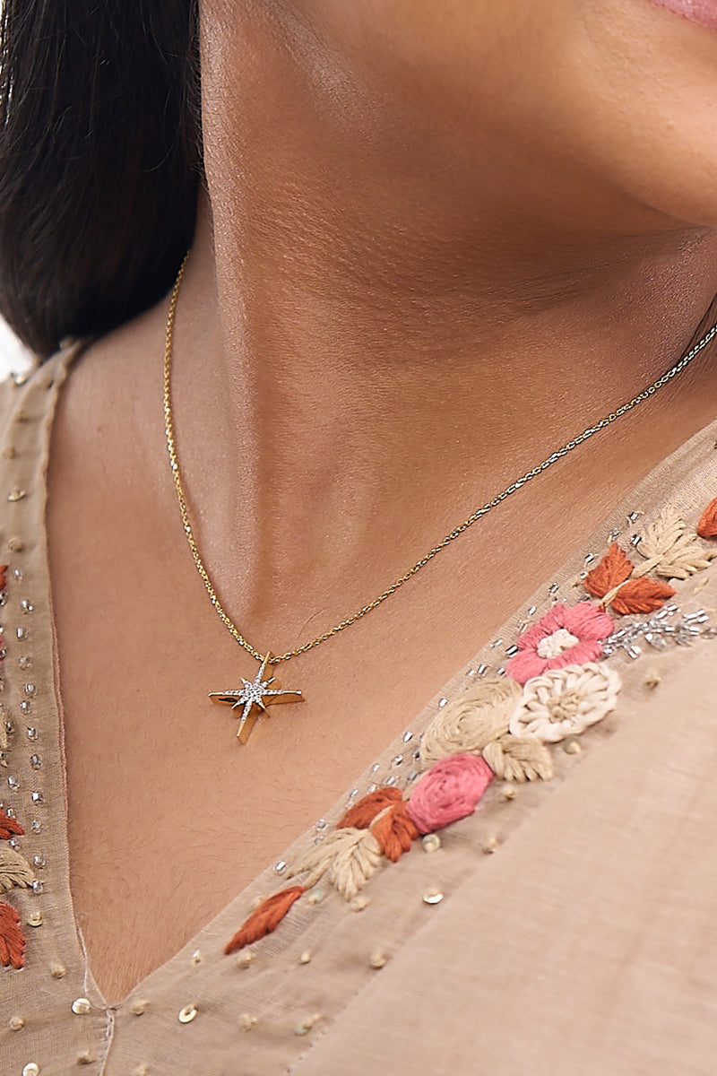 Celestial Star Diamond Necklace