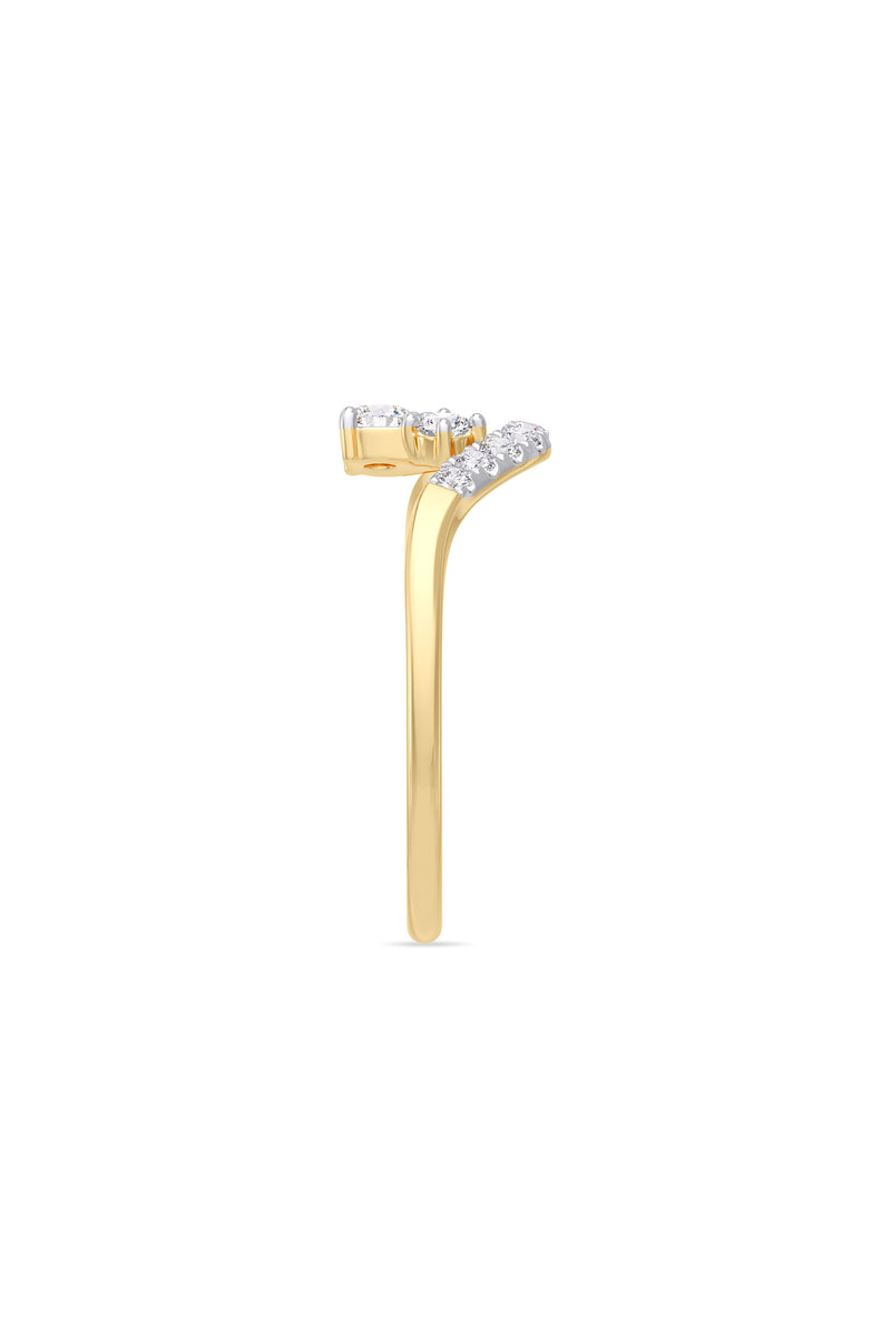 Diamond Curve Drop Ring