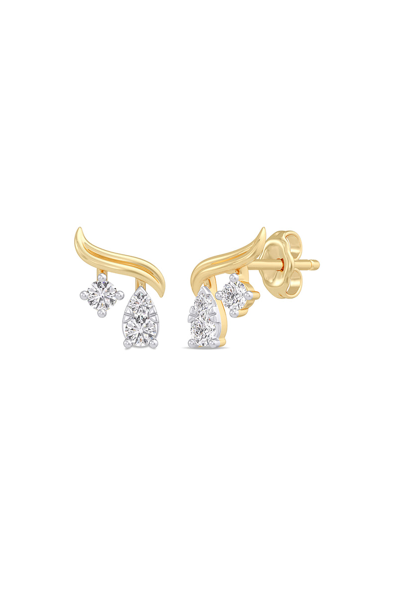 Minimal Diamond Drop Earrings
