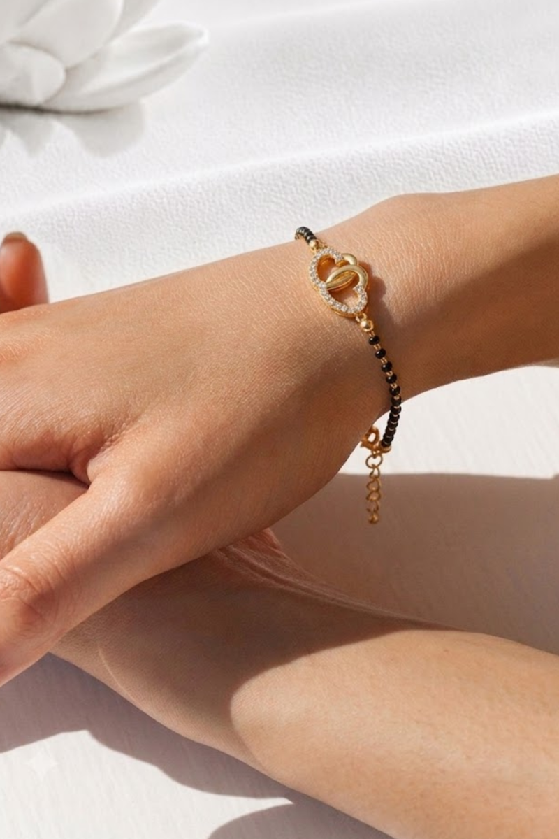 Eternal Hearts Diamond Mangalsutra Bracelet