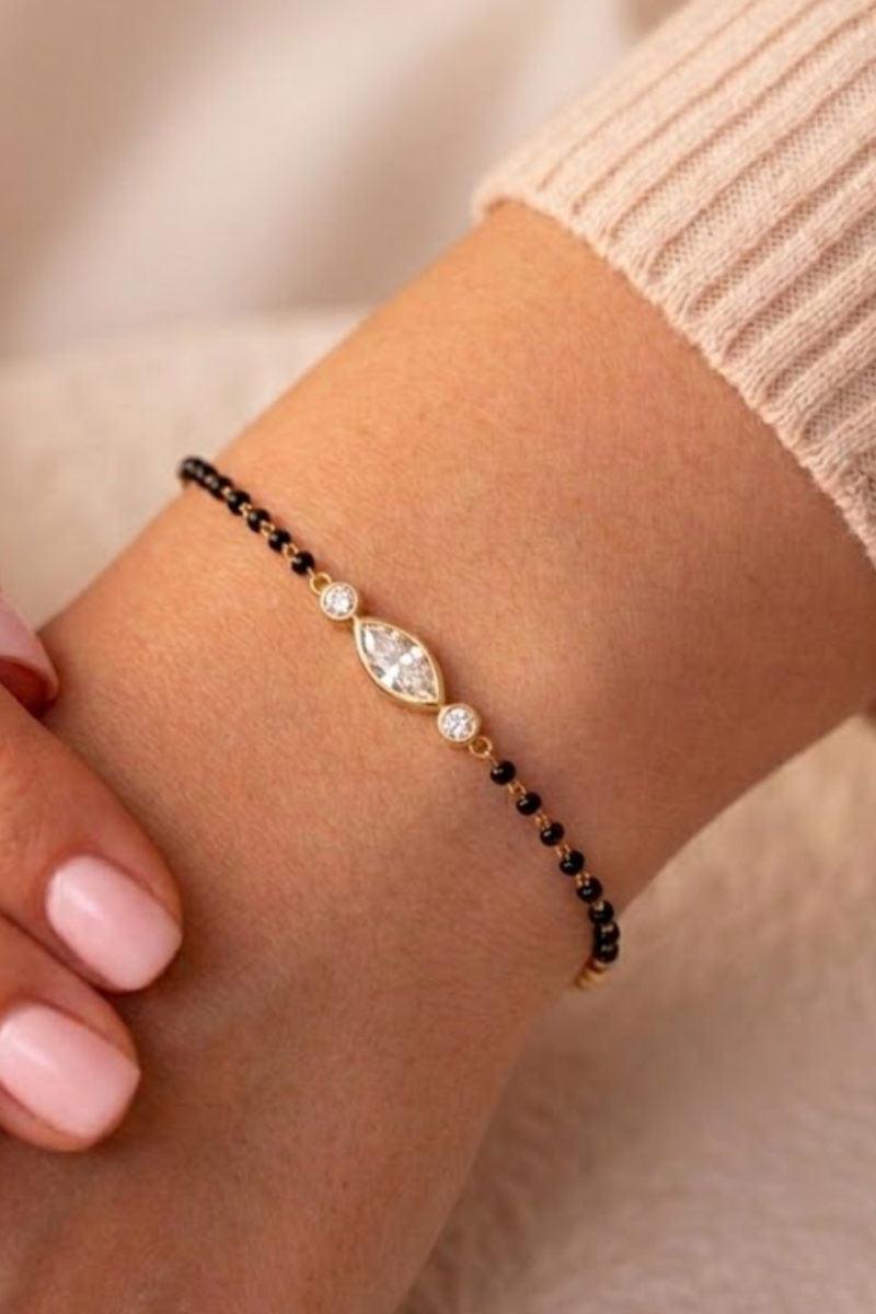 Marquise Bezel Mangalsutra Bracelet