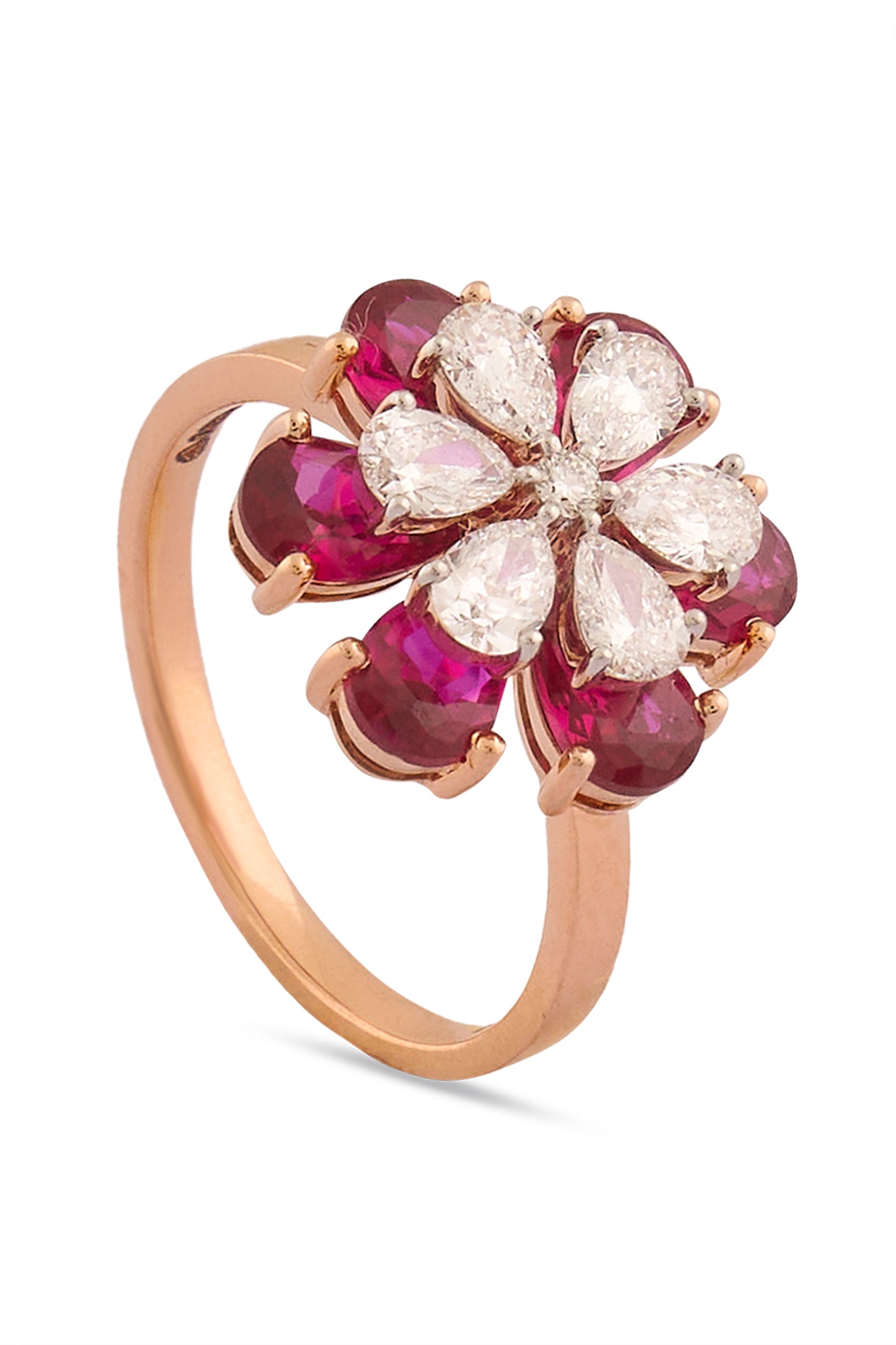 Ruby Radiance Bloom Ring