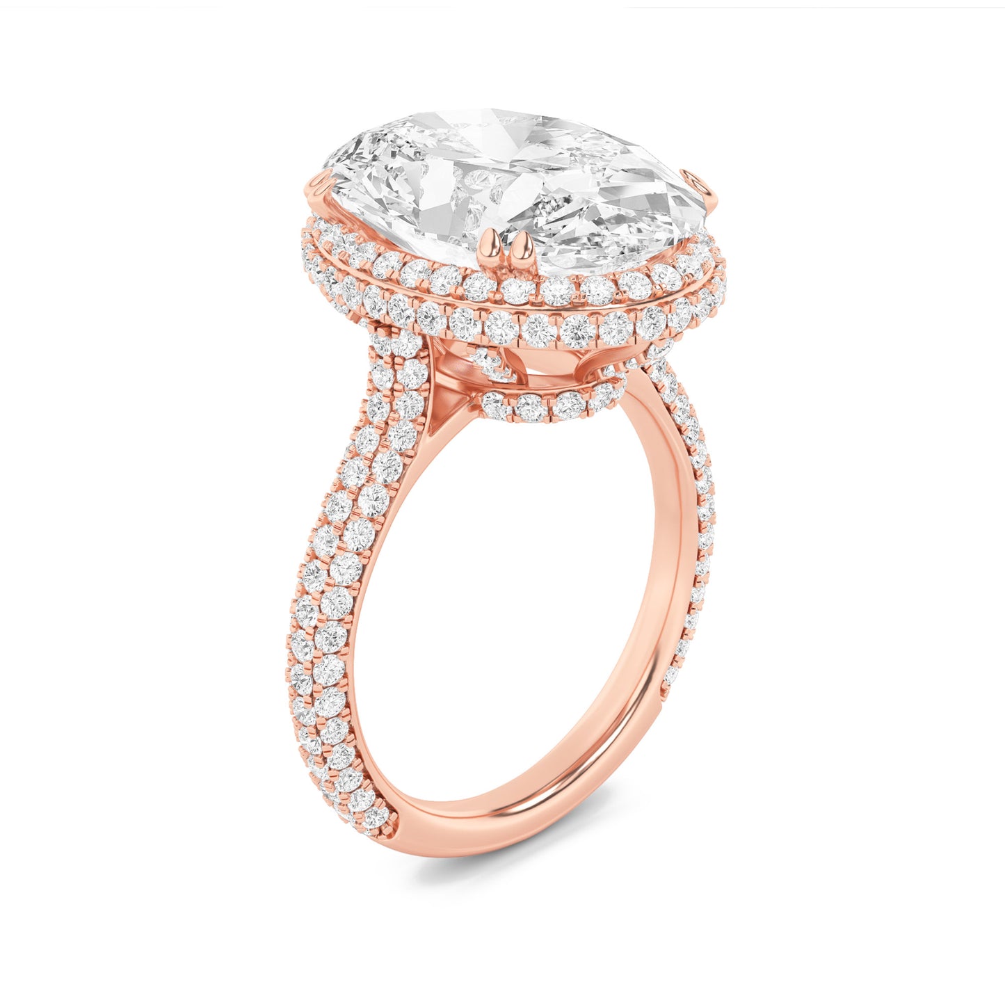 Celestial Oval Halo Ring