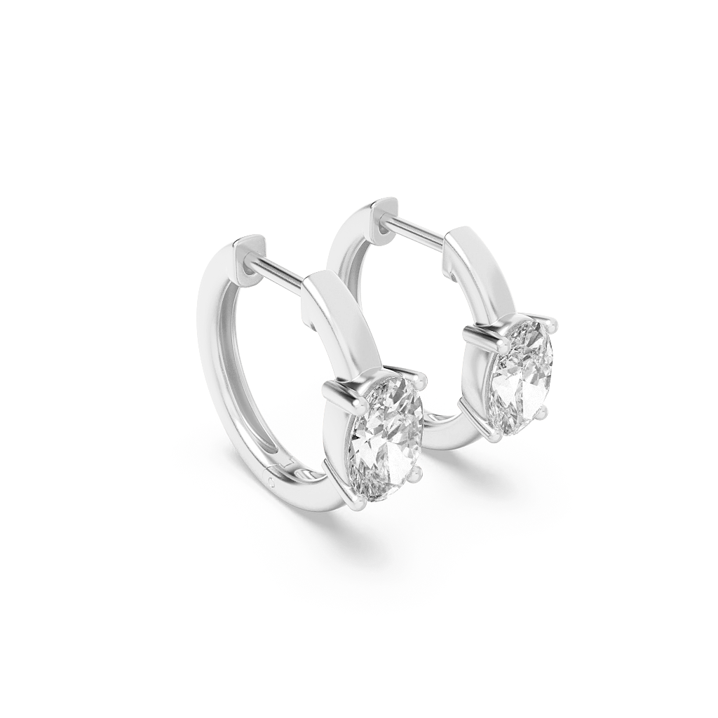 Oval Dawn Curve Hoops