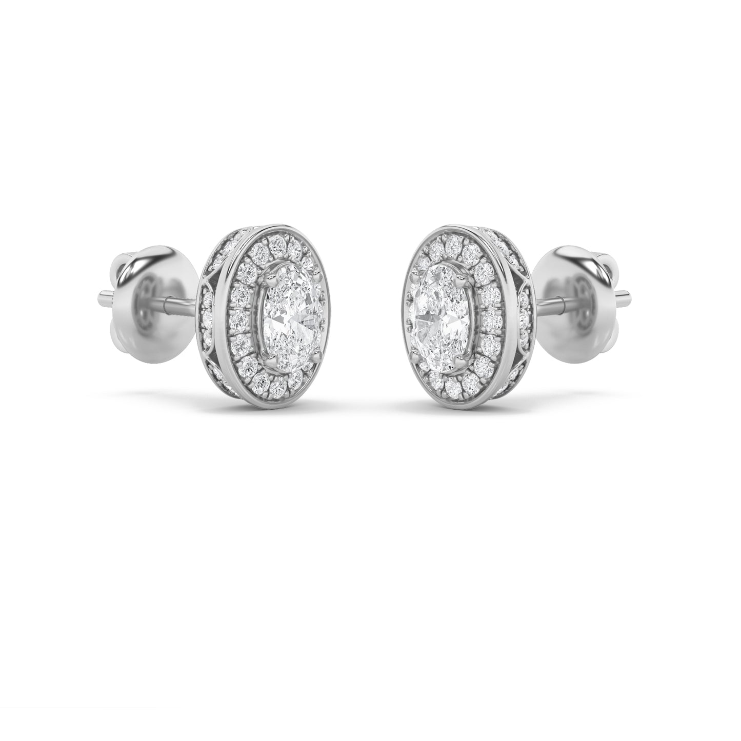 Eternal Oval Halo Studs