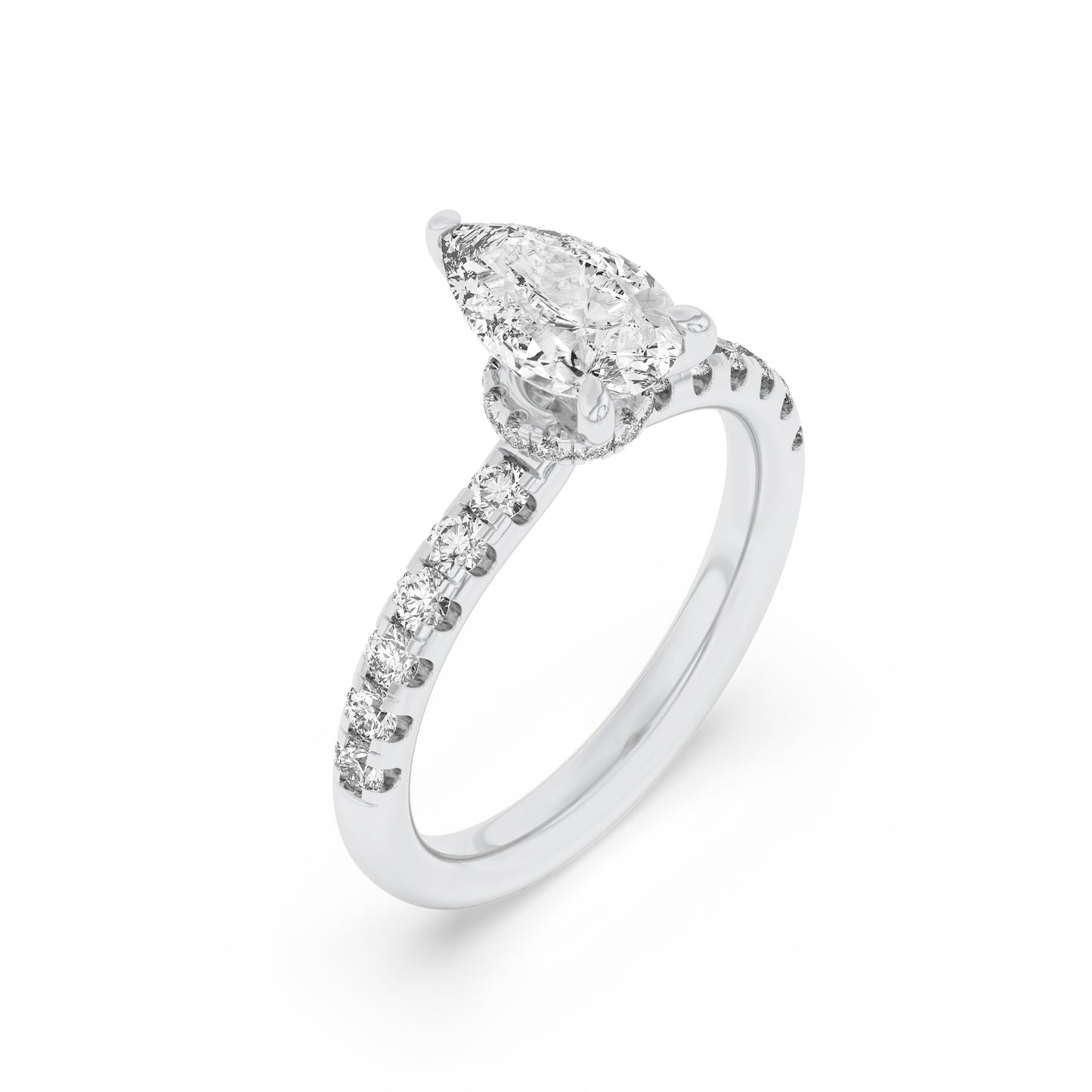 Lightstream Pear Solitaire Ring