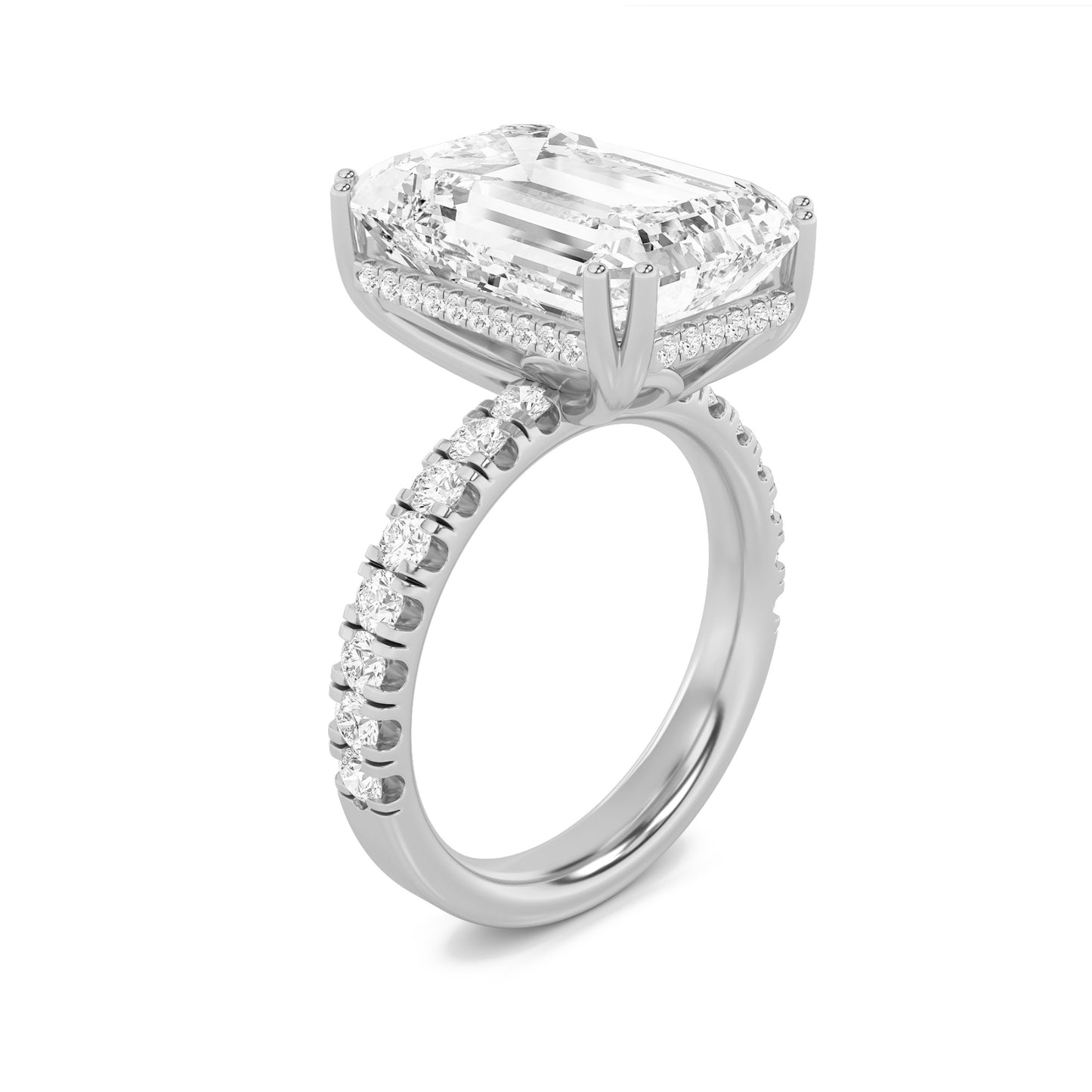 Emerald Radiance Halo Ring