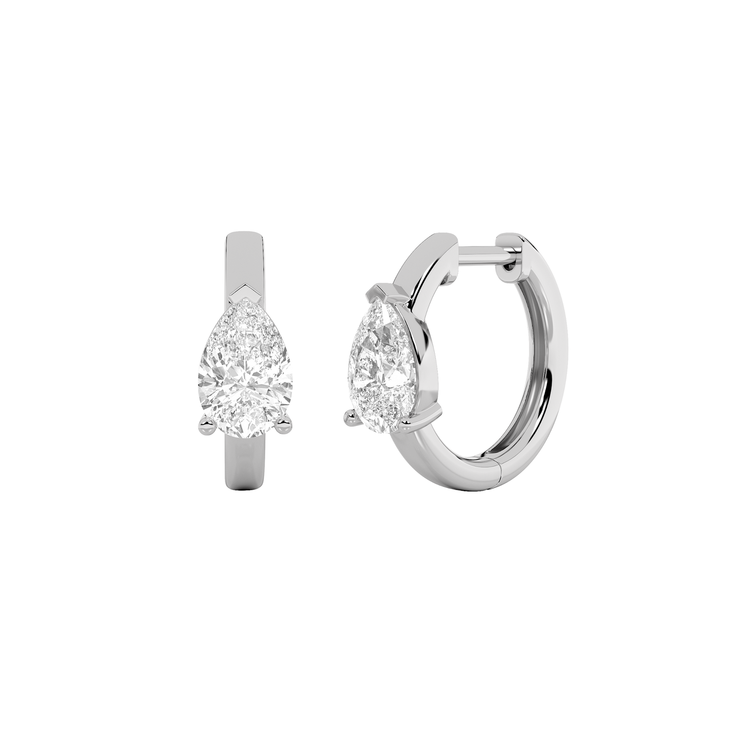 Pear Dawn Curve Hoops