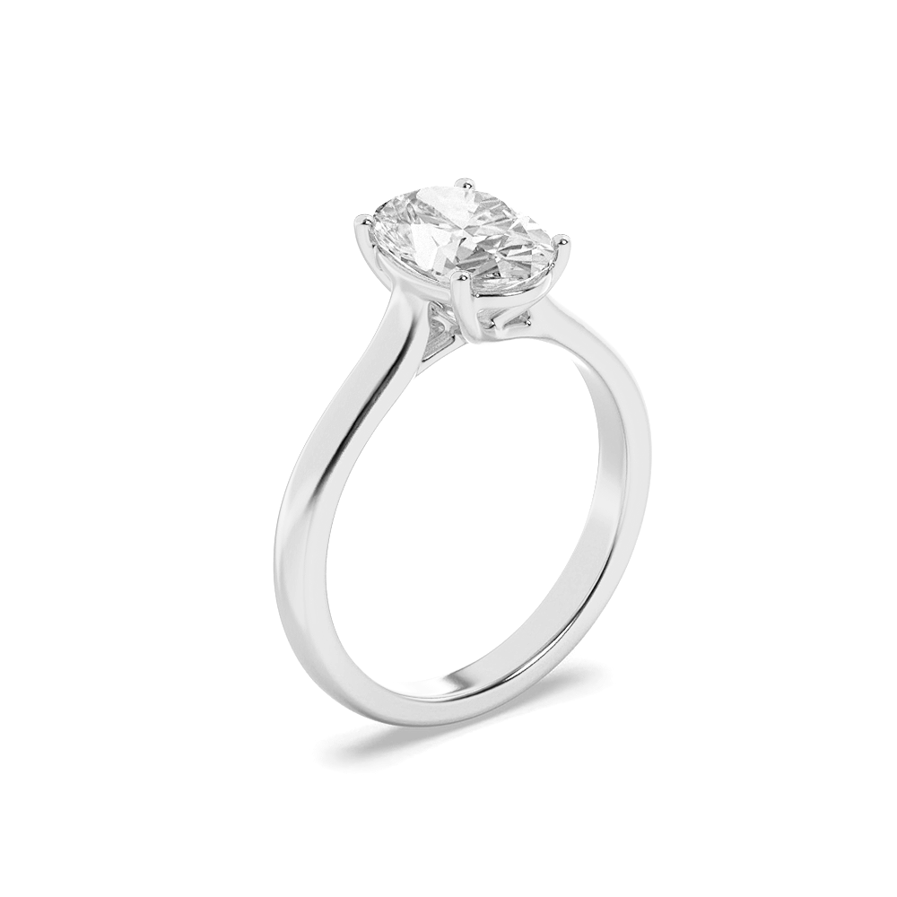 Celestial Oval Solitaire Ring