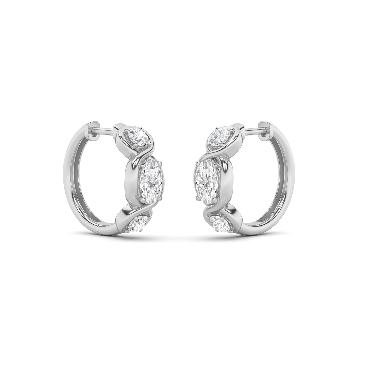 Sparkling Orbit Hoop Earrings