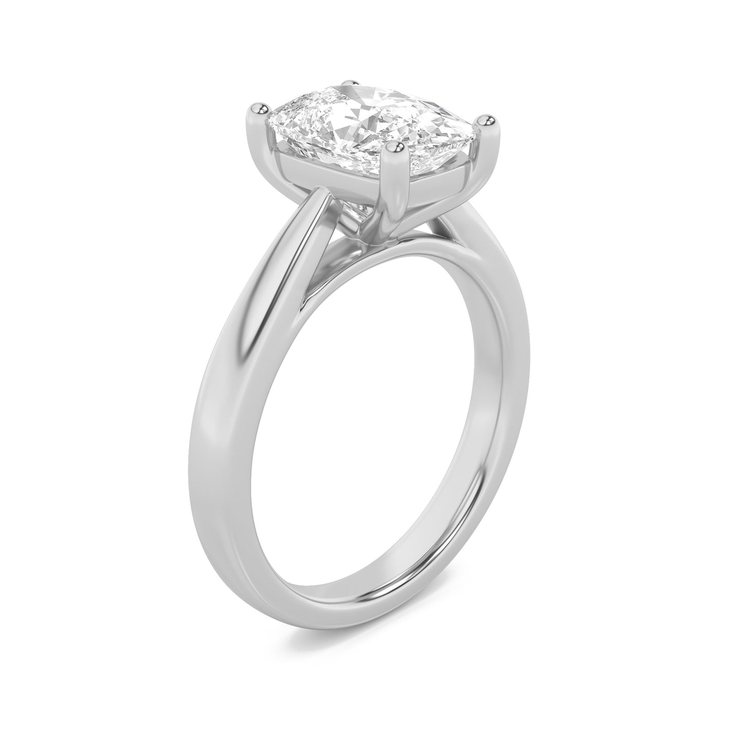 Cushion Spark Solitaire Ring