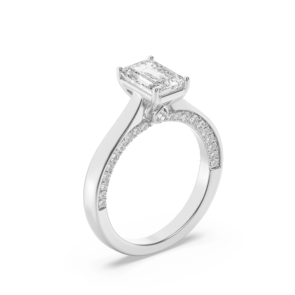 Emerald Vision Solitaire Ring