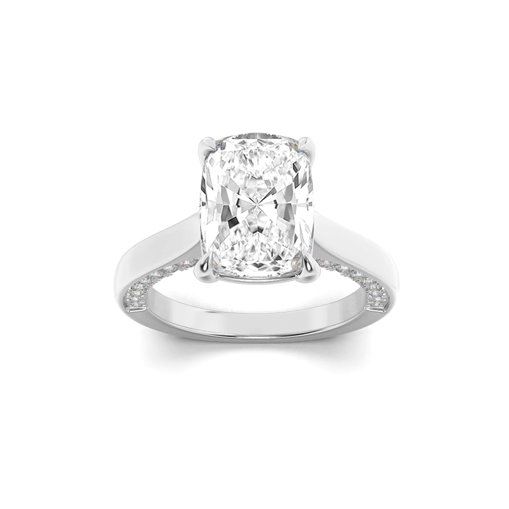 Cushion Vision Solitaire Ring