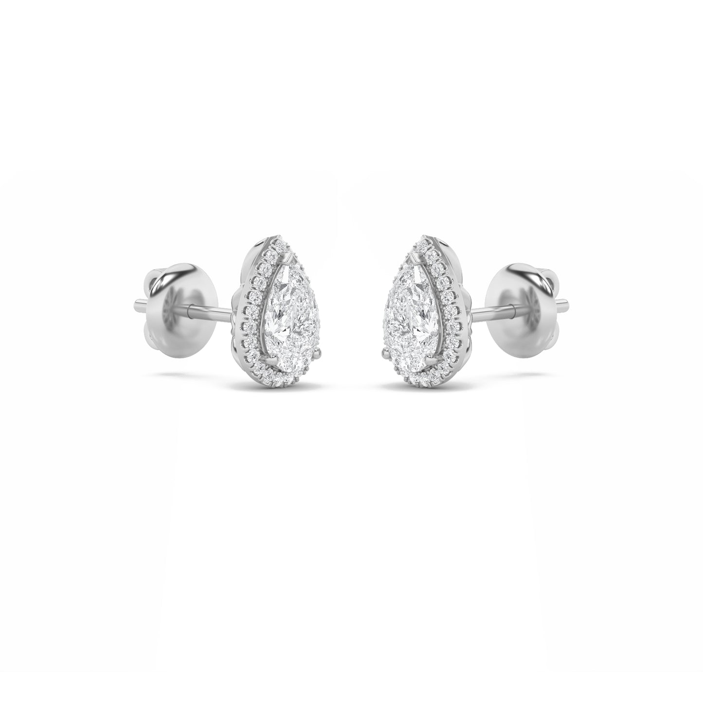 Radiant Halo Stud Earrings