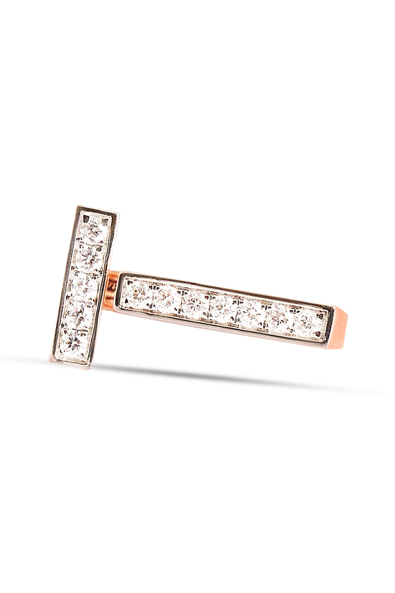 Geometric Glow Pave Ring