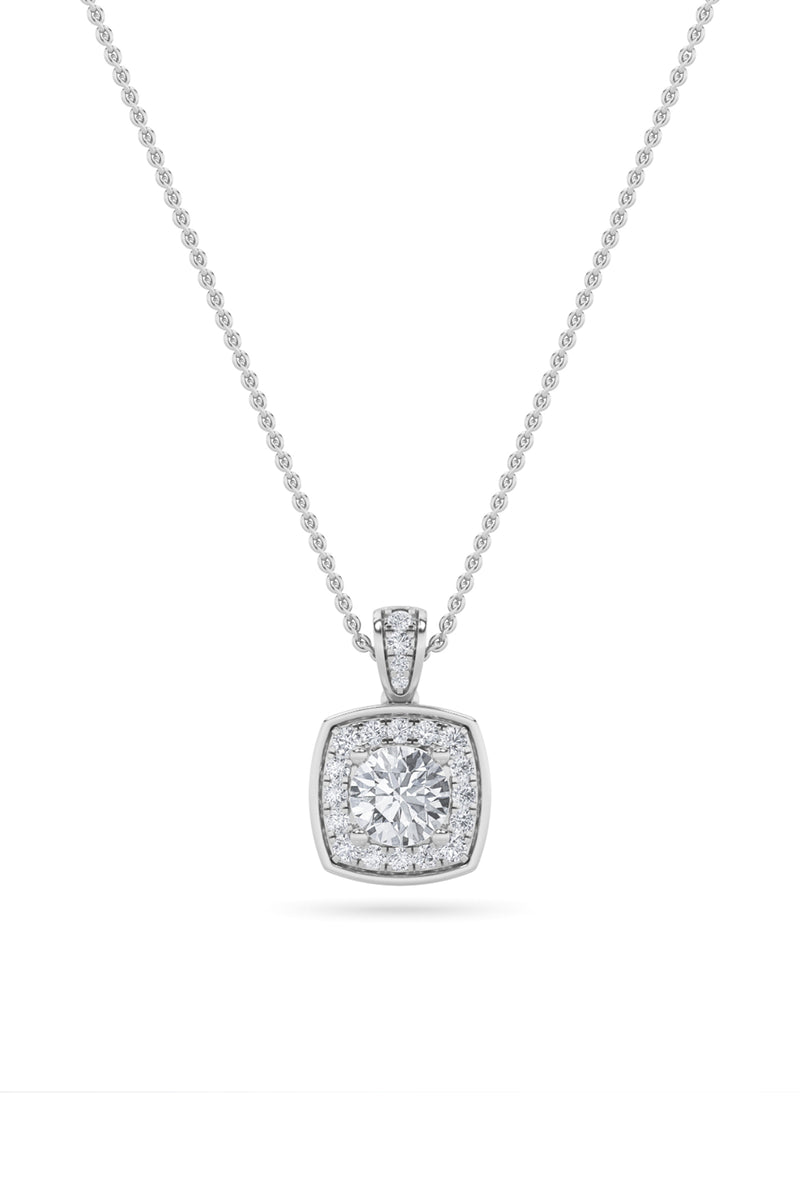 Cushion Halo Spark Pendant