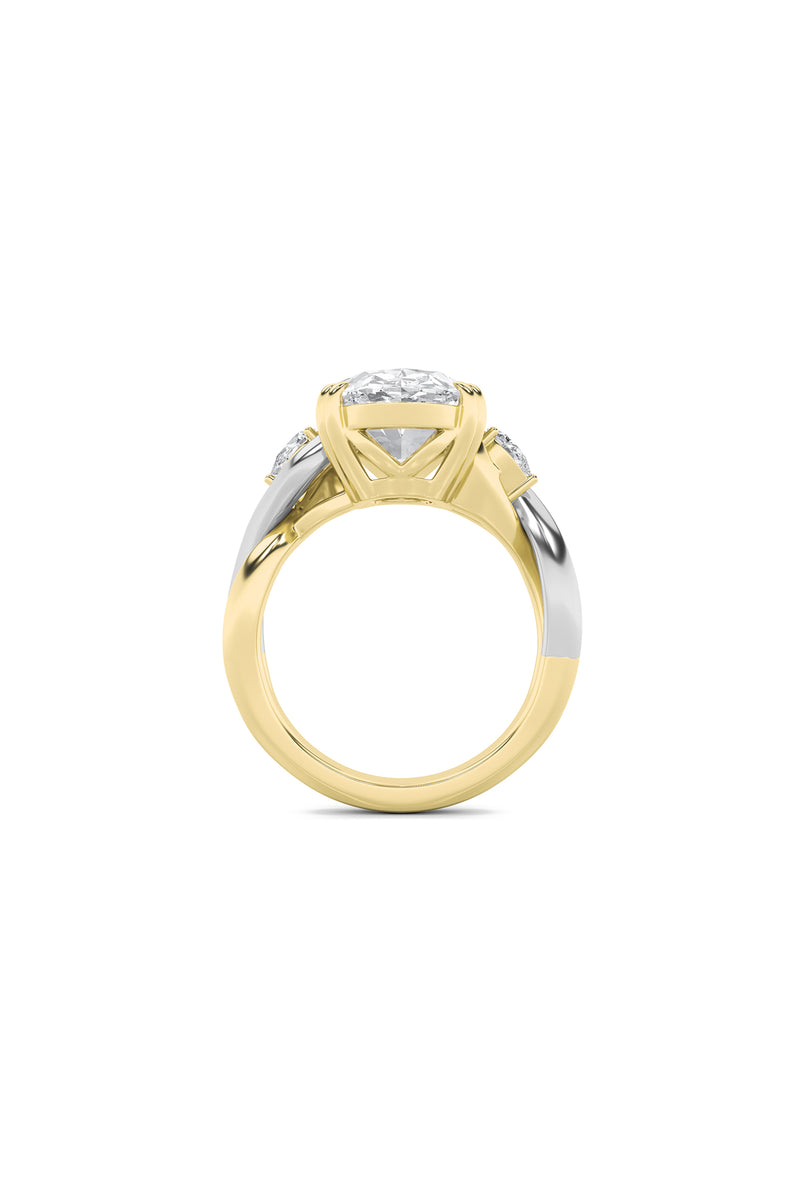 Twisted Harmony Oval Ring