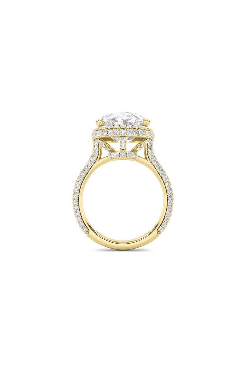 Celestial Oval Halo Ring