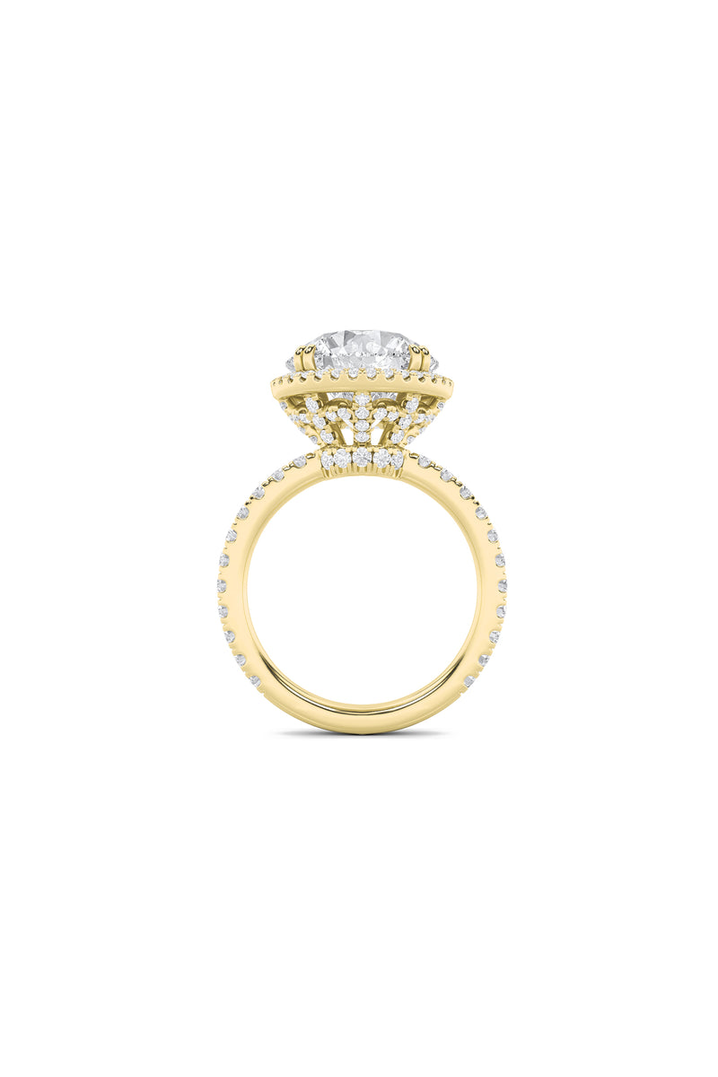 Lustre Round Halo Ring
