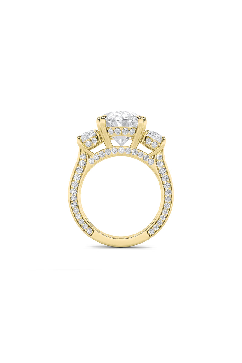 Oval Brilliance Pave Ring