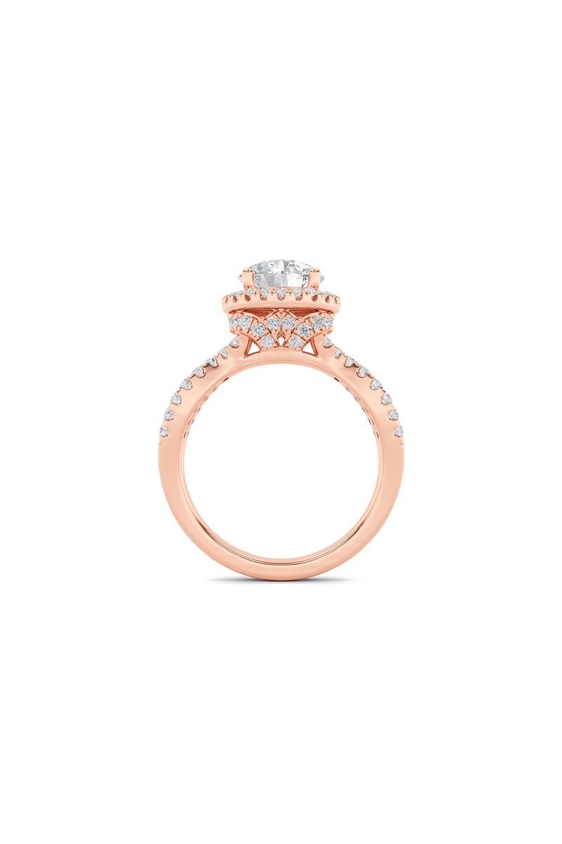 Halo Crown Solitaire Ring