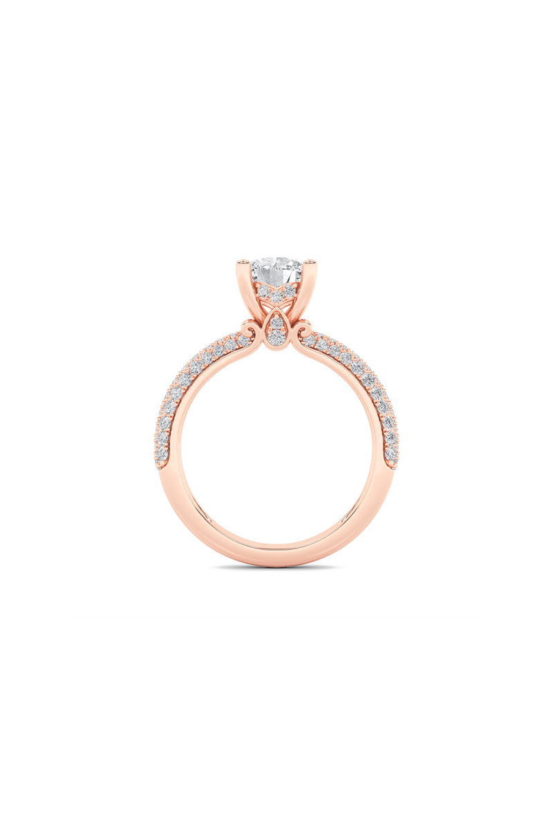 Whispered Bloom Pave Solitaire