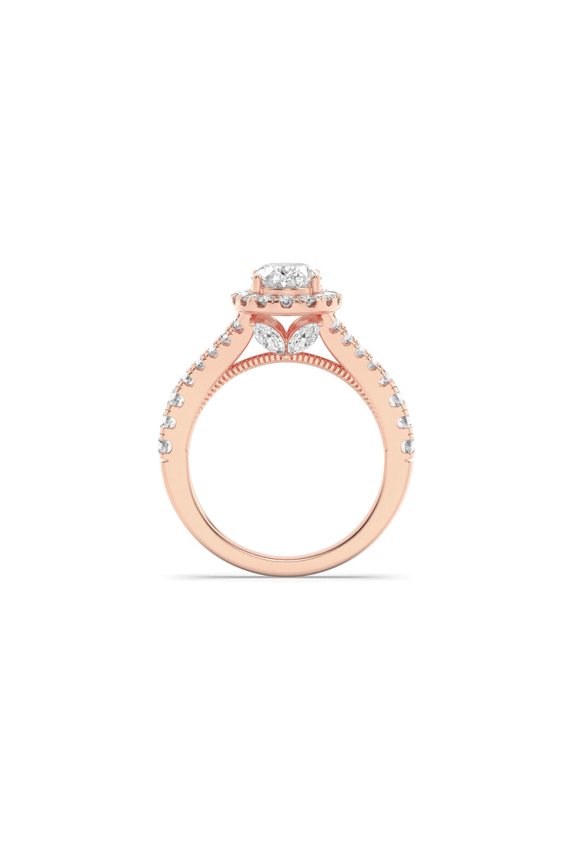 Petal Crown Halo Ring