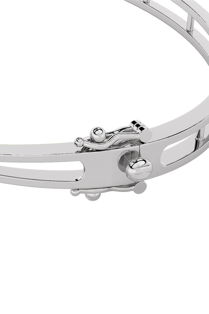 Refined Three Stone Bangle
