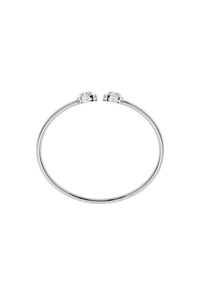 Modern Twin Halo Bangle