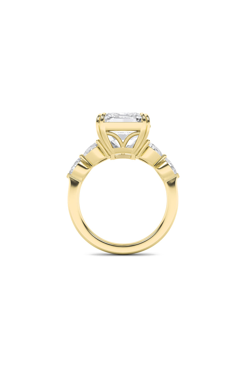 Marquise Accent Emerald Ring