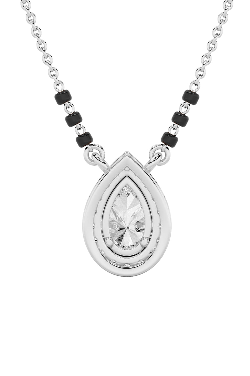 Radiant Pear Halo Mangalsutra
