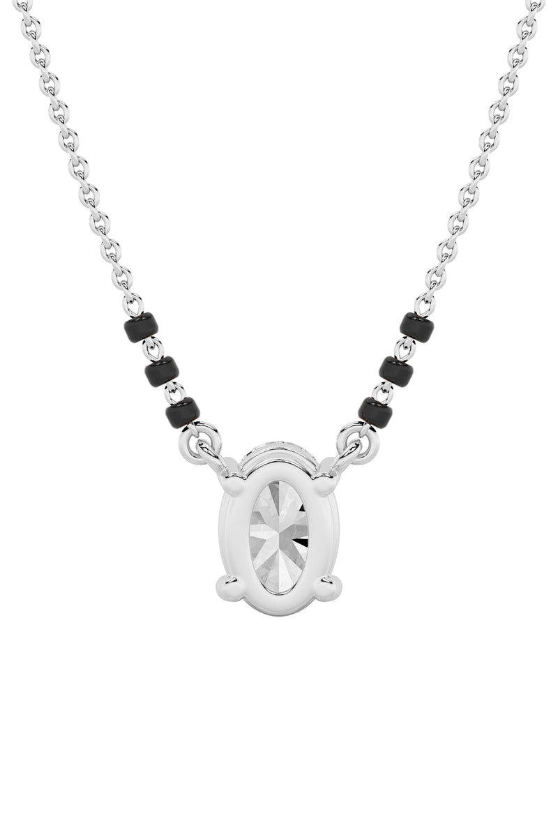 Elegant Oval Solitaire Mangalsutra