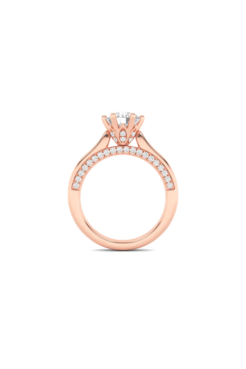 Enchanted Round Pave Solitaire