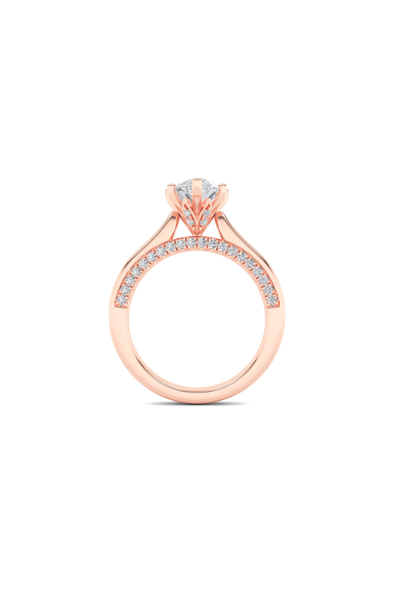 Enchanted Pear Pave Solitaire