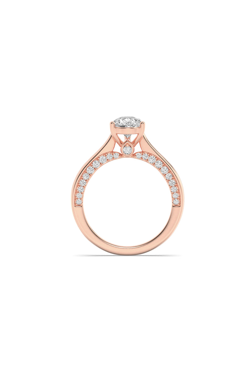 Pear Vision Solitaire Ring