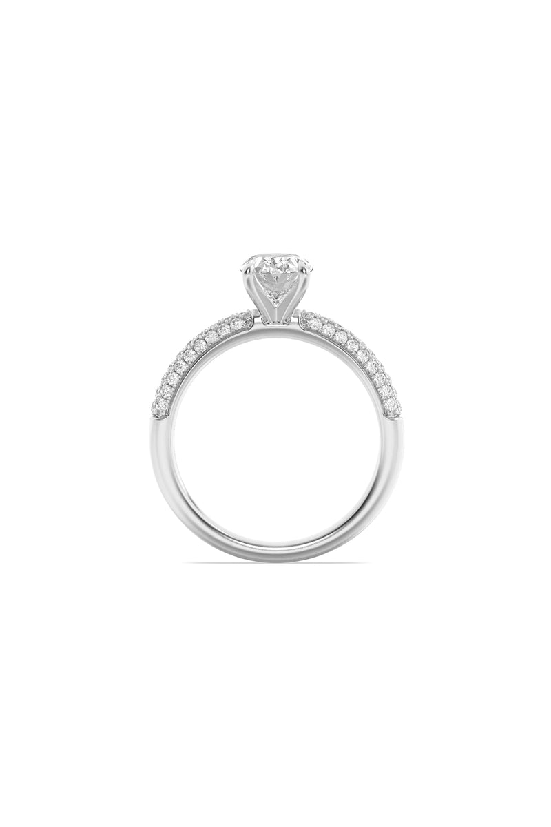 Oval Glow Solitaire Ring