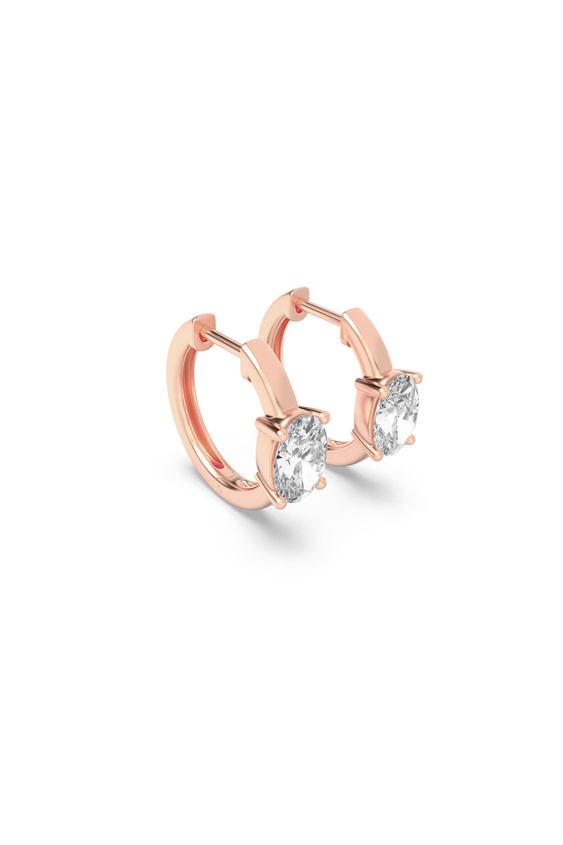 Oval Dawn Curve Hoops