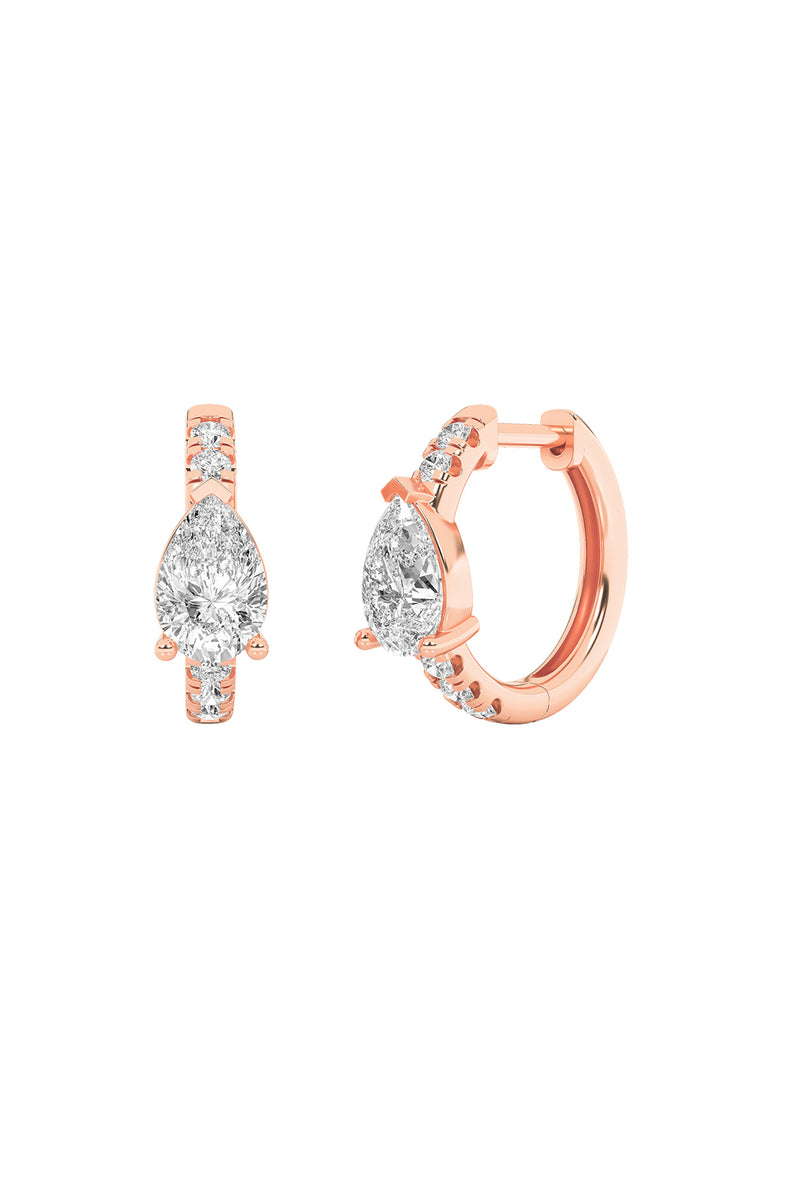 Solara Pear Hoops