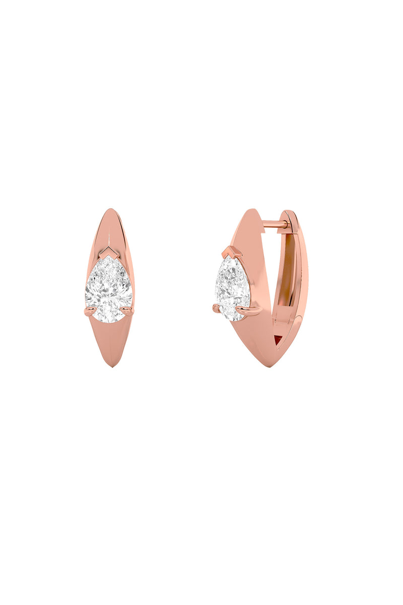 Pear Glow Hoop Earrings