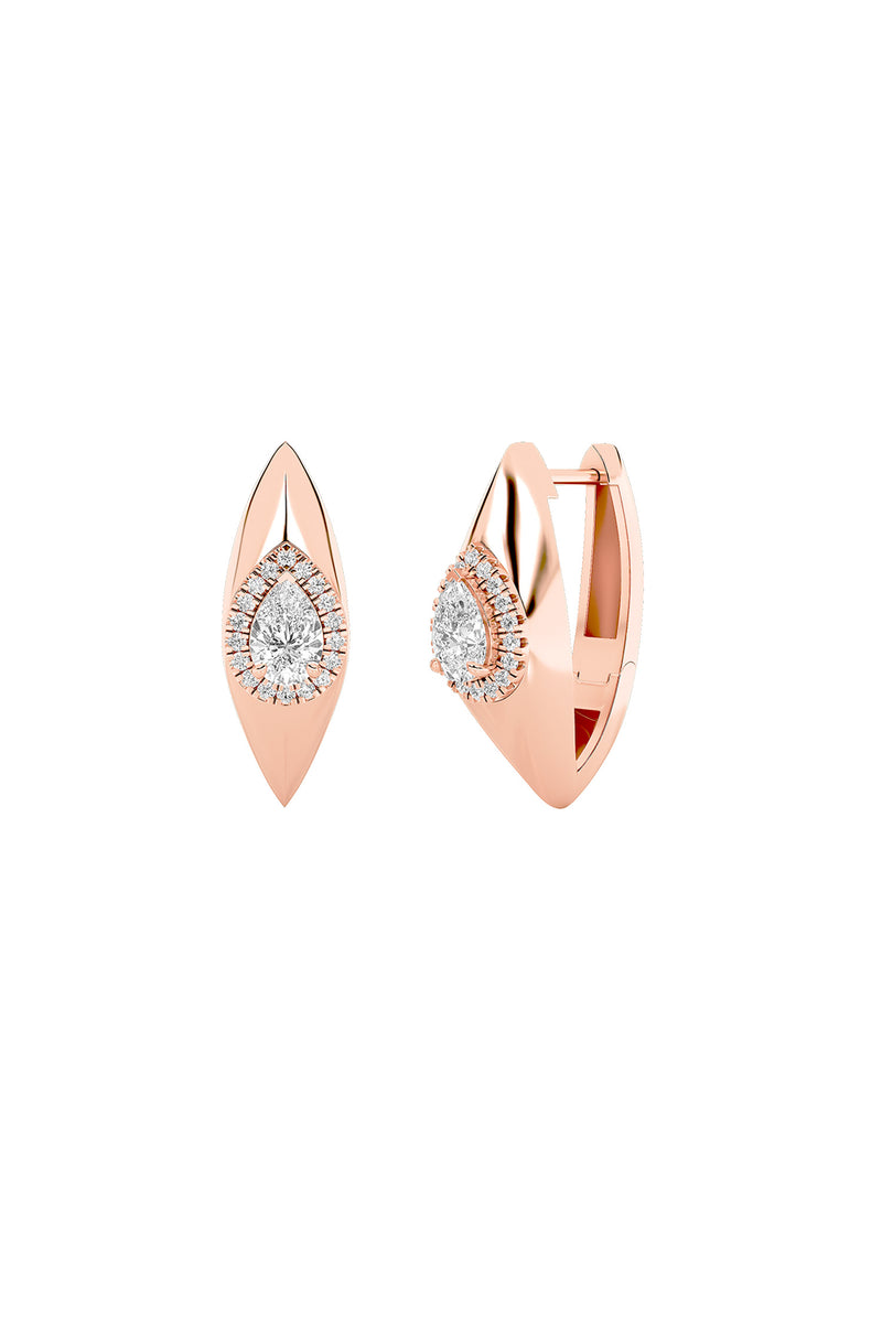 Ember Glow Teardrop Hoops