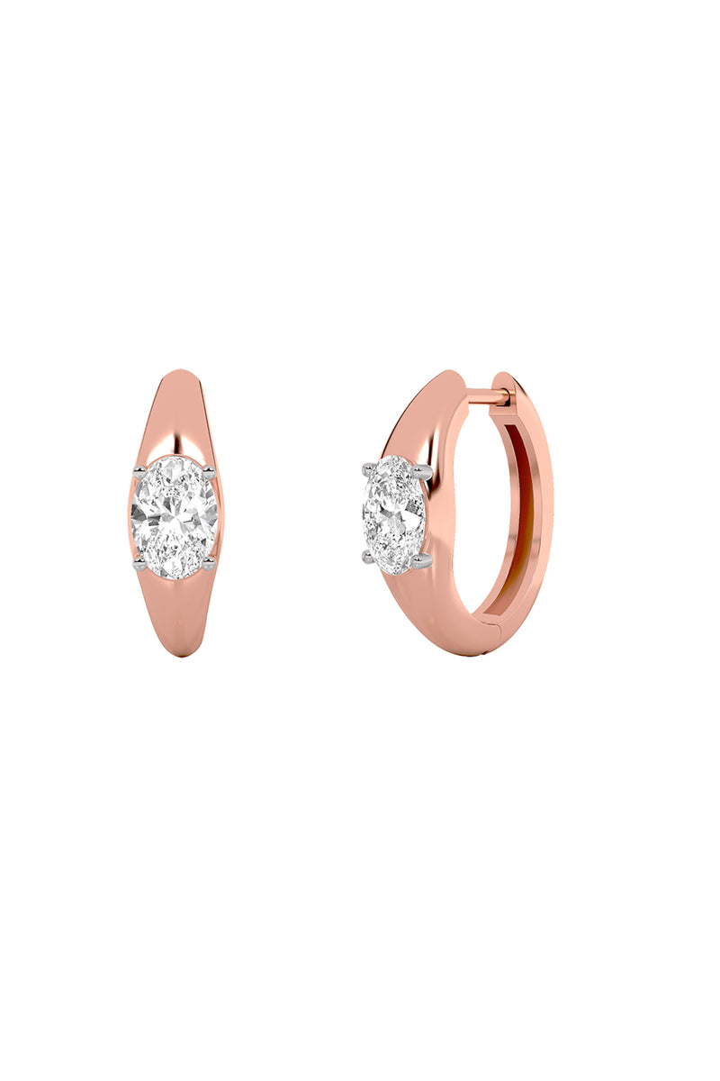 Oval Glow Hoop Earrings