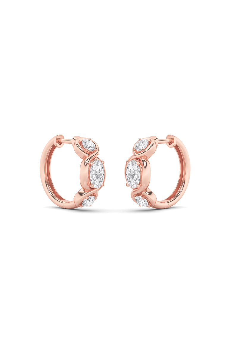 Sparkling Orbit Hoop Earrings