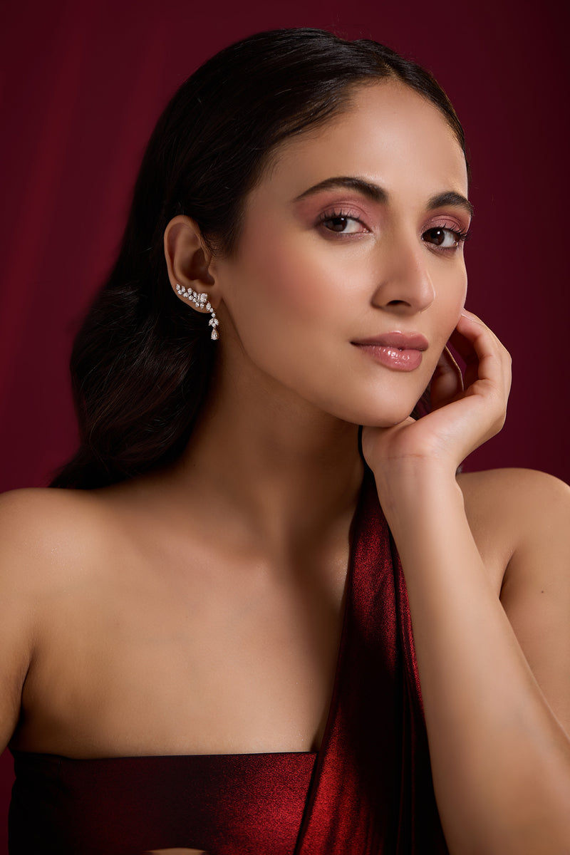 Diamond Branch Linear Earrings